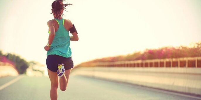 joggen om af te vallen
